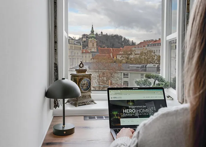 Apartament Urban Jungle Design - Historic Center With Free Parking & Panoramic View By Hero Homes Graz